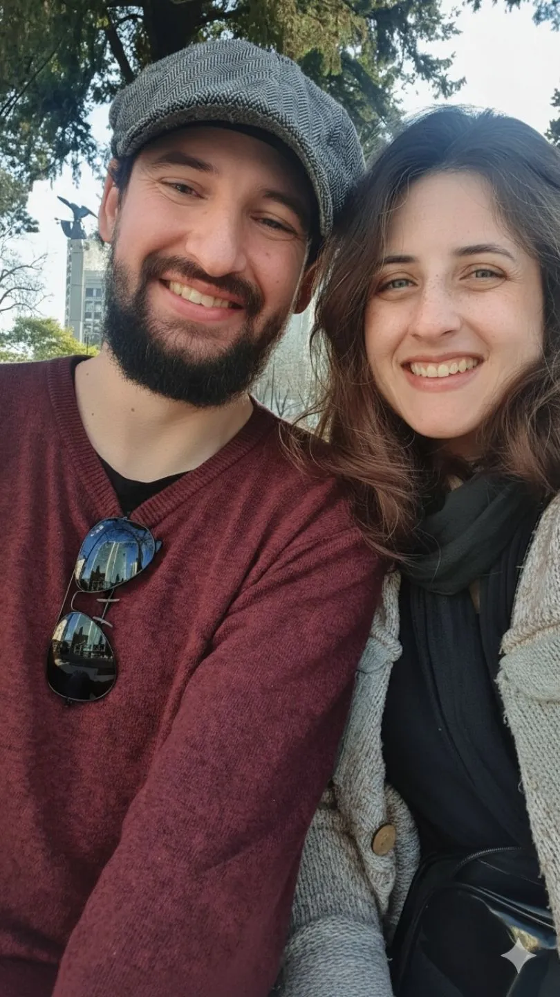 Diego e Andressa, especialistas da Adelante Assessoria para Medicina na Argentina em La Plata.